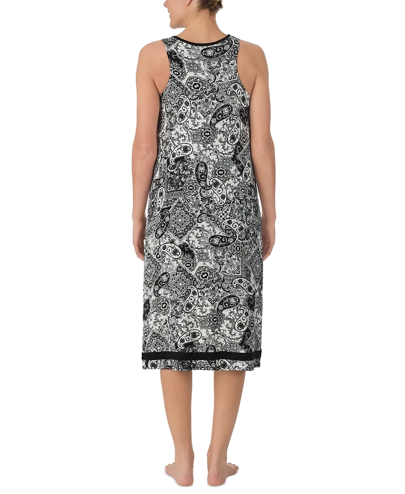 Ellen Tracy Women's Printed Sleeveless Nightgown