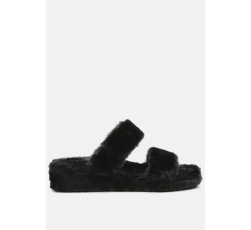 Fur Slip On Womens Flat Women