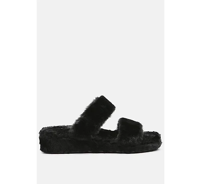 Fur Slip On Womens Flat Women