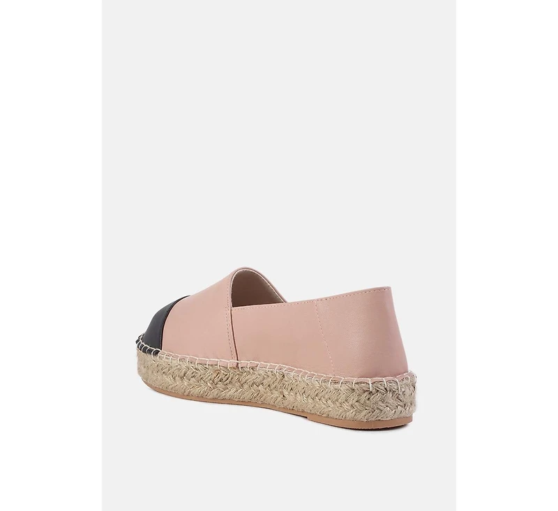Womens noel two tone slip-on espadrilles