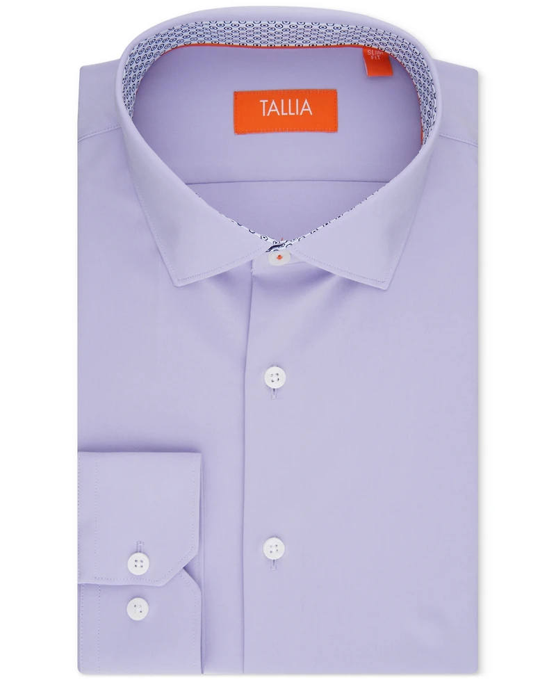 Tallia Men's Slim-Fit Solid Poplin Dress Shirt