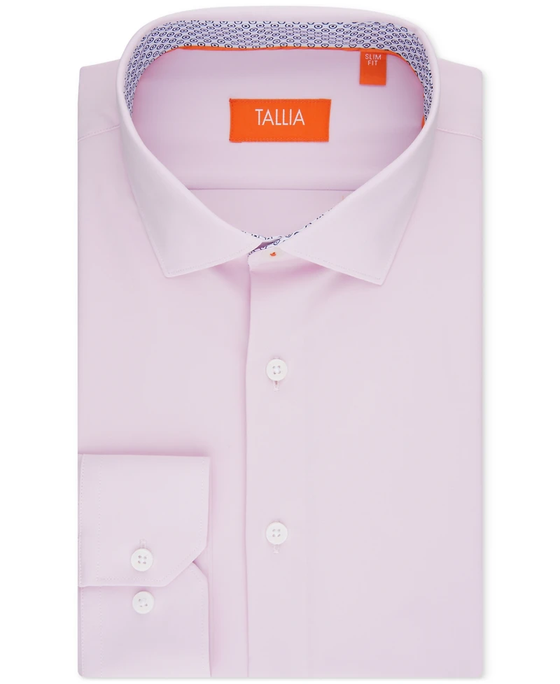 Tallia Men's Slim-Fit Solid Poplin Dress Shirt