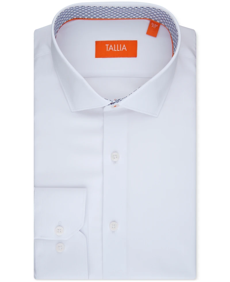 Tallia Men's Slim-Fit Solid Poplin Dress Shirt