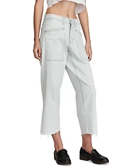 Lucky Brand Women's Striped Patch-Pocket Wide-Leg Jeans