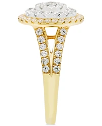 Diamond Oval Halo Engagement Ring (1 ct. t.w.) in 14k Two-Tone Gold