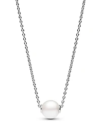 Pandora Sterling Silver Sparkling Treated Freshwater Cultured Pearl Collier Necklace