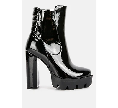 High Key Collared Heel Ankle Boot