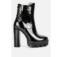 High Key Collared Heel Ankle Boot