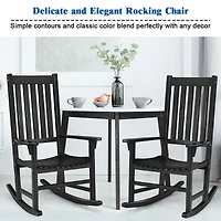 Vebreda Indoor Outdoor Wooden High Back Rocking Chair