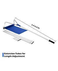 Inolait 21 Feet Adjustable Aluminum Snow Roof Rake with Wheels and Oxford Slide