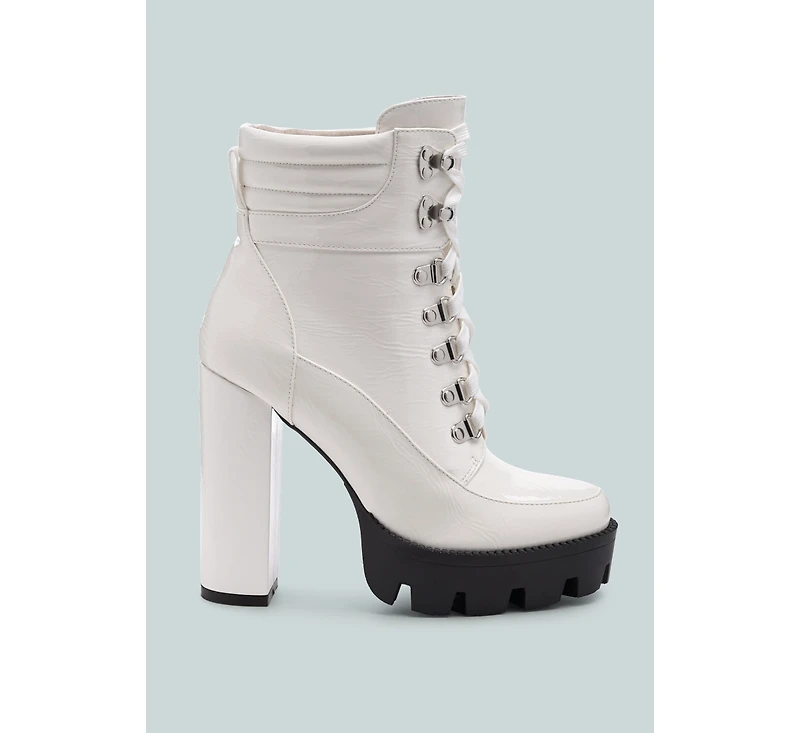 Stopper Cushion Collared Lace Up Boots