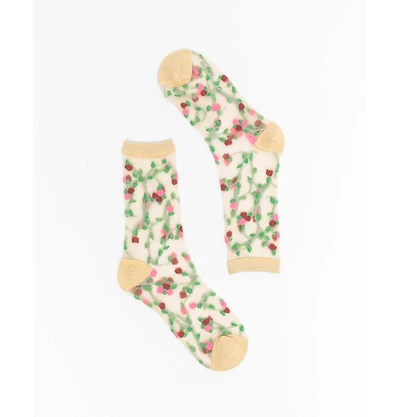 Sock Candy Women's Sheer Rosettes Sock