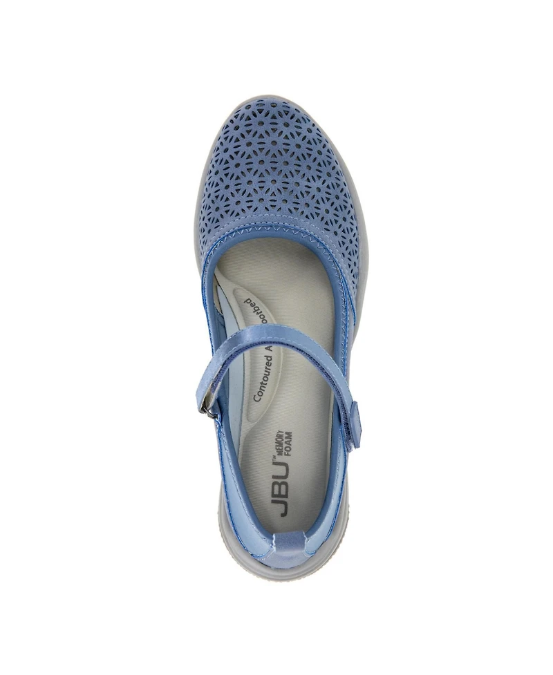 Jbu Women's Dandelion Hook and Loop Closure Sporty Flat Shoe