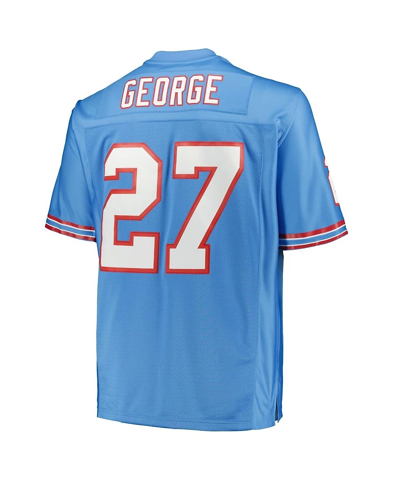 Men's Mitchell & Ness Eddie George Light Blue Houston Oilers Big Tall 1997 Legacy Retired Player Jersey