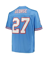 Men's Mitchell & Ness Eddie George Light Blue Houston Oilers Big Tall 1997 Legacy Retired Player Jersey