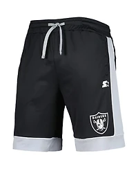 Men's G-iii Sports by Carl Banks Black, Silver Las Vegas Raiders Fan Favorite Fashion Shorts