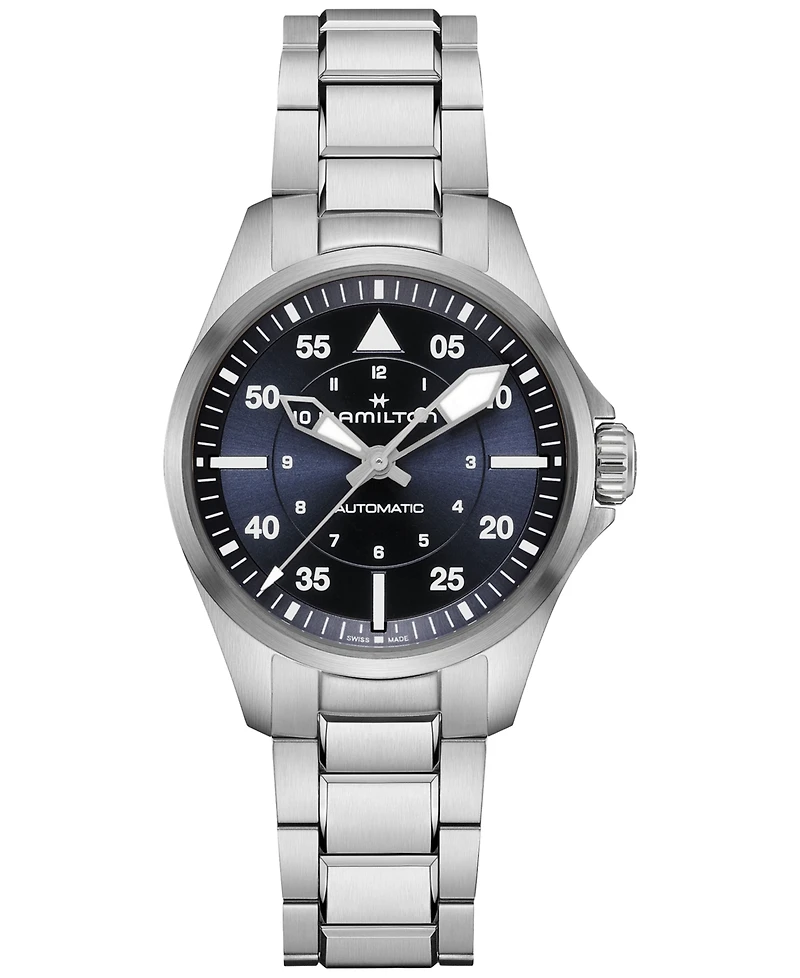 Hamilton Women's Swiss Automatic Khaki Aviation Stainless Steel Bracelet Watch 36mm