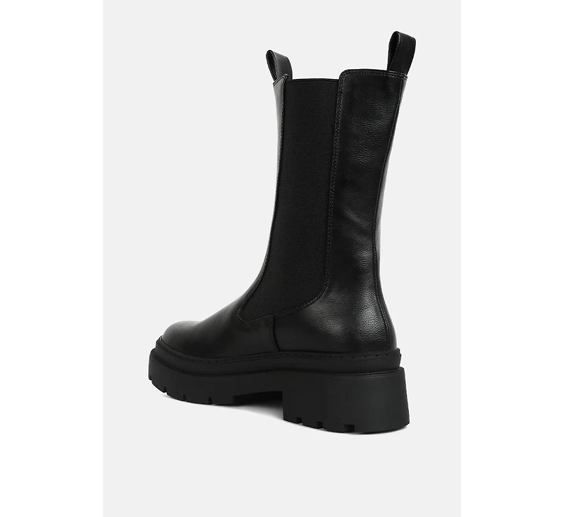 Womens jolt elasticated gussets lug sole boots