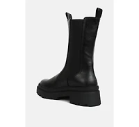 Womens jolt elasticated gussets lug sole boots