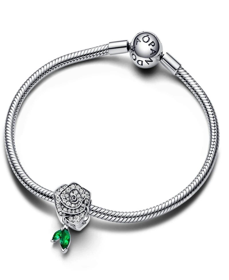 Pandora Sparkling Cubic Zirconia Rose Bloom Charm in Sterling Silver