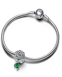 Pandora Sparkling Cubic Zirconia Rose Bloom Charm in Sterling Silver