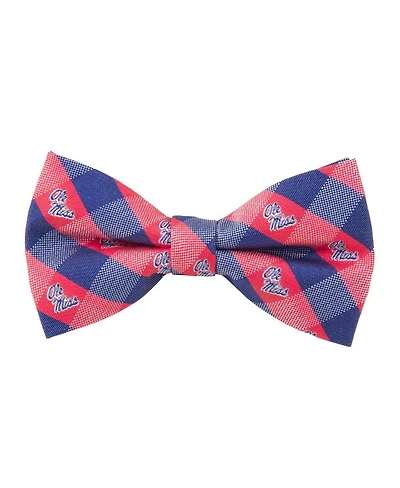 Men's Navy Ole Miss Rebels Check Bow Tie