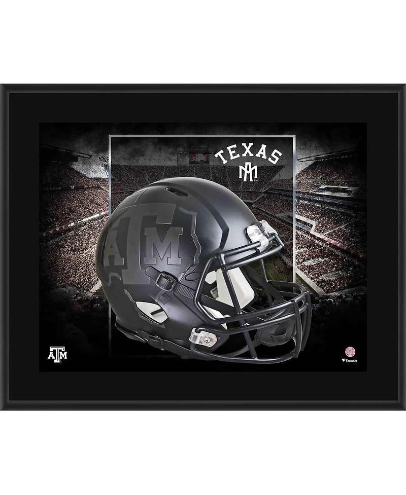 Texas A&M Aggies 10.5" x 13" Black Matte Alternate Helmet Sublimated Plaque