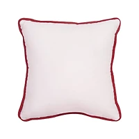 Peace Poinsettia Small/Petite Christmas Accent Pillow, 10" x 10"