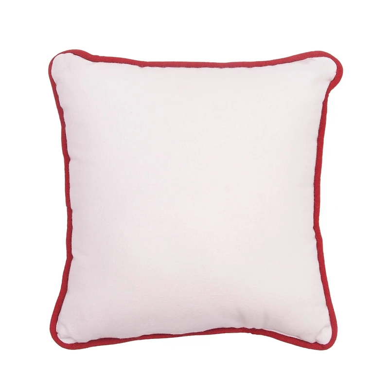 Love Poinsettia Small/Petite Christmas Accent Pillow, 10" x 10"