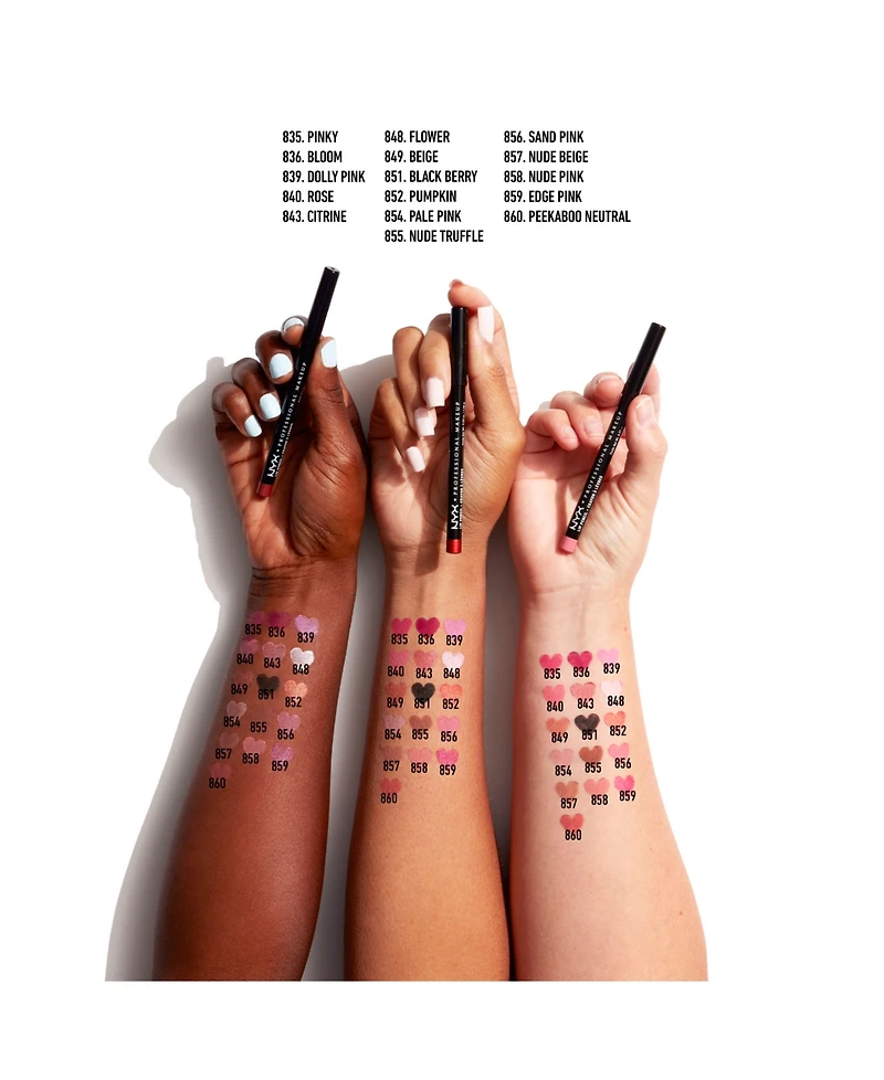 Nyx Professional Makeup Slim Lip Pencil Creamy Long-Lasting Liner