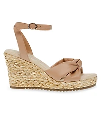 Anne Klein Women's Wheatley Ankle Strap Espadrille Wedge Sandals