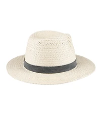 Levi's Men's Straw Panama Hat with Denim Washed Band