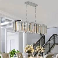 Streamdale Modern Oval Crystal Ceiling Chandelier Luxury Home Decor Light Fixture