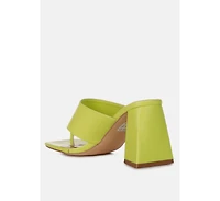 Muse Me Triangular Block Heel Thong Sandals