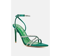 Dare Me Rhinestone Embellished Stiletto Sandals