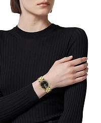 Versace Women's Swiss Gold Ion Plated Stainless Steel Bracelet Watch 35mm