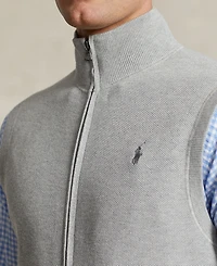 Polo Ralph Lauren Men's Mesh-Knit Cotton Full-Zip Sweater Vest