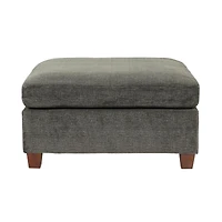 Simplie Fun 1 Piece Ottoman Only Grey Chenille Fabric Cocktail Ottoman Cushion Seat Living Room Furniture
