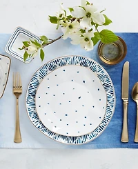 Lenox Blue Bay Dots Dinner Plates, Set of 4