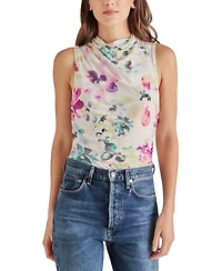 Steve Madden Women's Dalia Floral-Print Draped-Neck Bodysuit