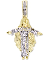 Men's Diamond Christ Figure Pendant (1/5 ct. t.w.) in 10k Gold