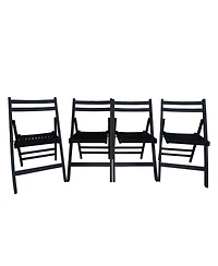 Streamdale Furniture Furniture Slatted Wood Folding Special Event Chair, Set Of 4, Folding Chair