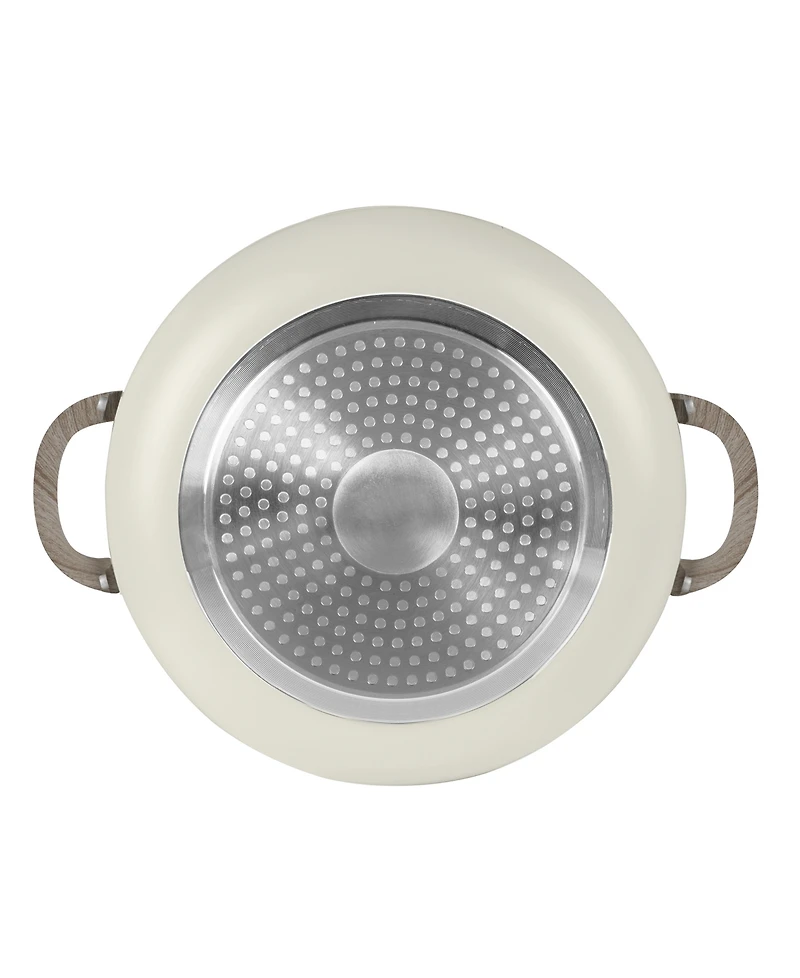 Sedona Kitchen Aluminum Qt Caldero with Silicone Rim Glass Lid and Handle Holder