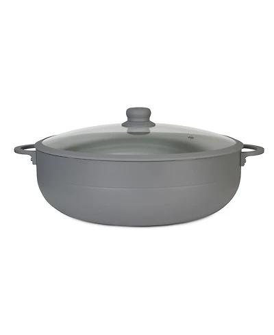 Sedona Kitchen Aluminum 12 Qt Caldero with Silicone Rim Glass Lid and Handle Holder