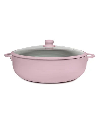 Sedona Kitchen Aluminum 12 Qt Caldero with Silicone Rim Glass Lid and Handle Holder