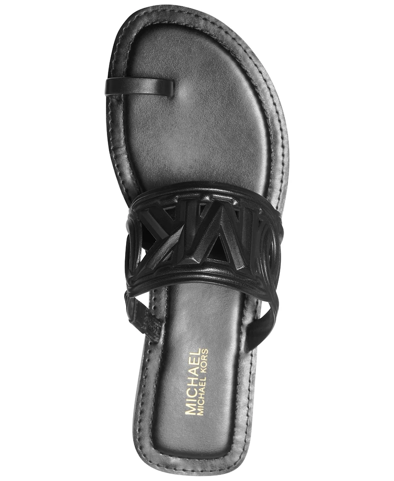 Michael Michael Kors Women's Alma Logo-Strap Flat Sandals
