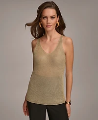 Donna Karan Women's Metallic-Knit Tank Top