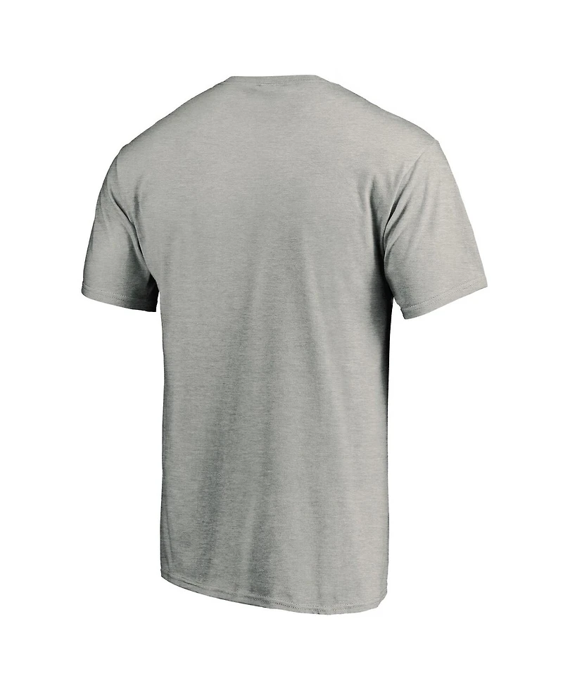Men's Fanatics Heathered Gray Chicago Bulls Alternate Logo T-shirt