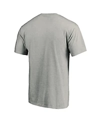 Men's Fanatics Heathered Gray Chicago Bulls Alternate Logo T-shirt