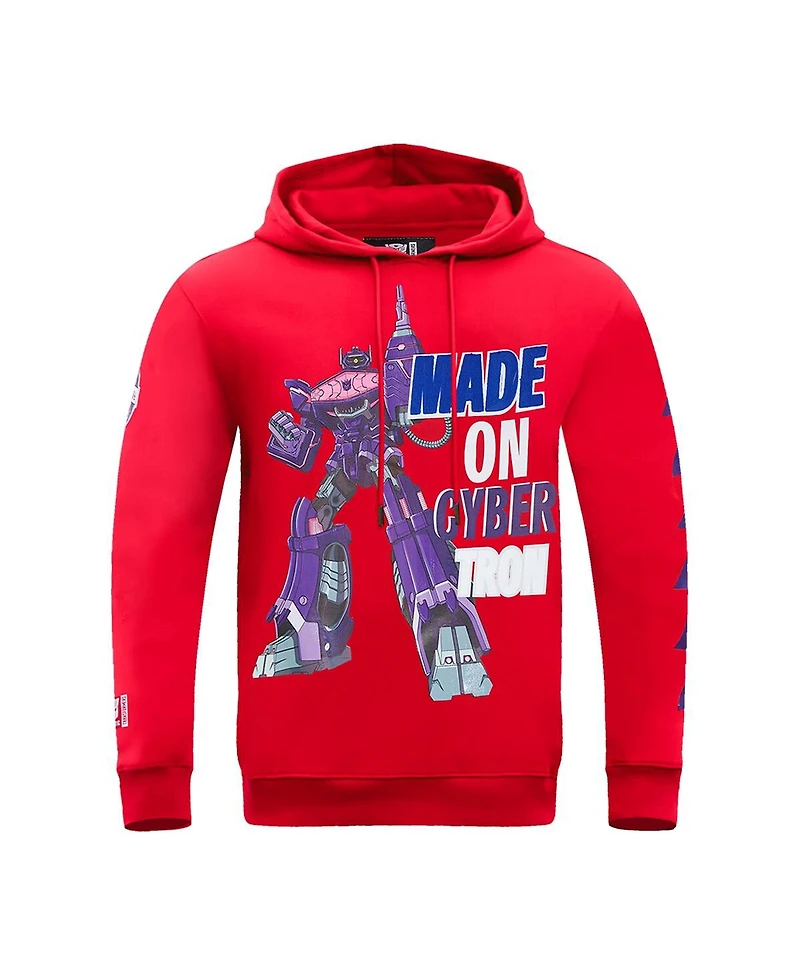 Men's and Women's Freeze Max Red Transformers Made On Cybertron Pullover Hoodie